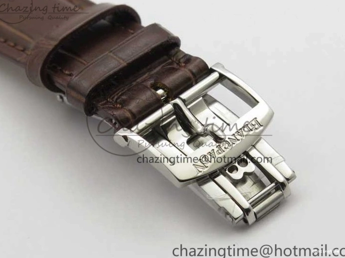 0321 Villeret 6654 SS Complicated Function OMF 1:1 Best Edition White Dial on Brown Leather Strap A6654 V Popular 7904